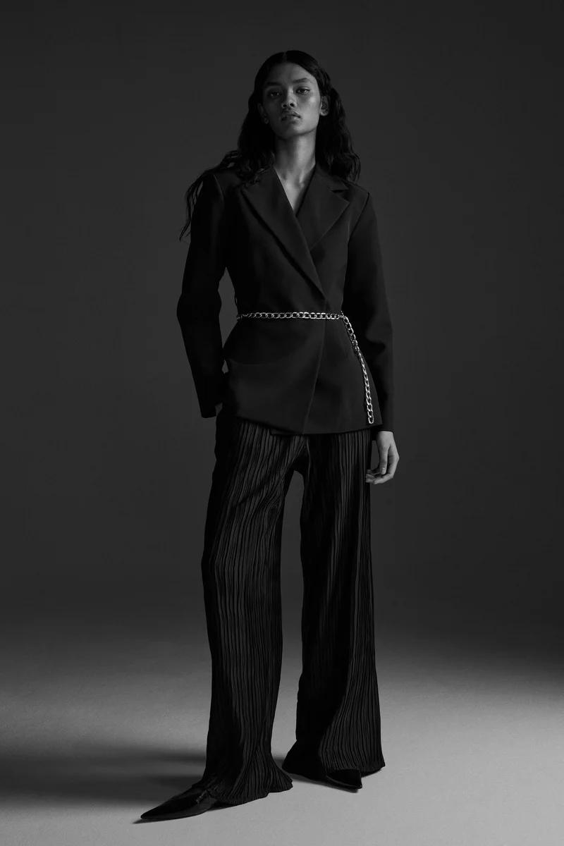 H&M Crinkled pull-on trousers